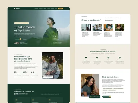 Plantilla web para psicólogos Healing